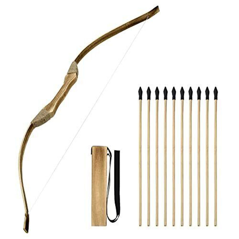 Wooden Bow and Arrow Set, Handmade 32 Inch Kids Bow and Arrow, Toy Bow And