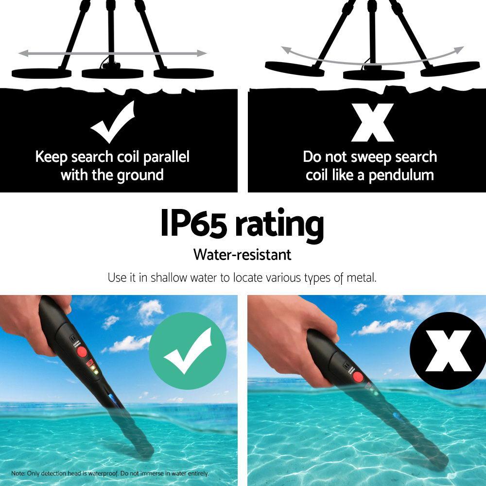 Metal Detector 180MM Deep Sensitive Waterproof Pinpointer Treasure