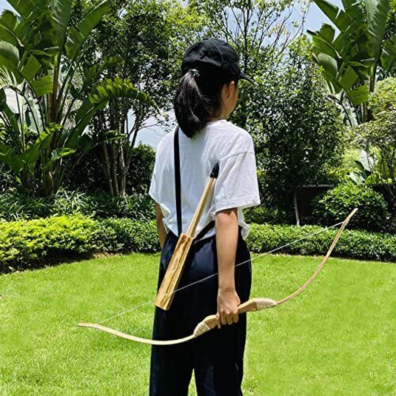 Wooden Bow and Arrow Set, Handmade 32 Inch Kids Bow and Arrow, Toy Bow And