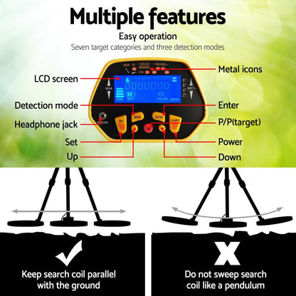 Metal Detector 180MM Deep Sensitive Waterproof Pinpointer Treasure